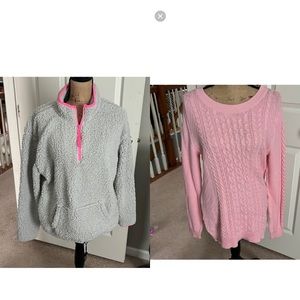 No Boundaries Gray and Pink Women Tops